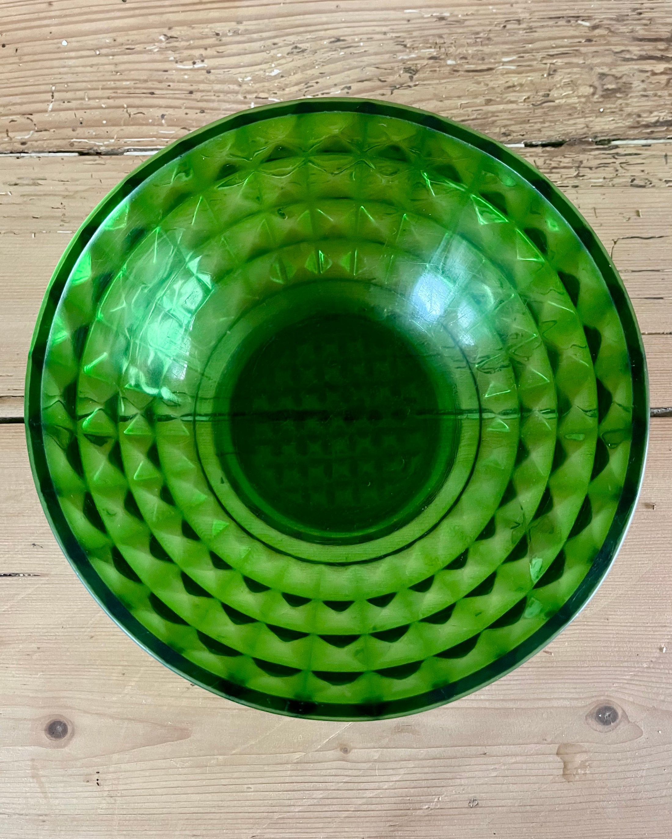 Saladier en verre vert