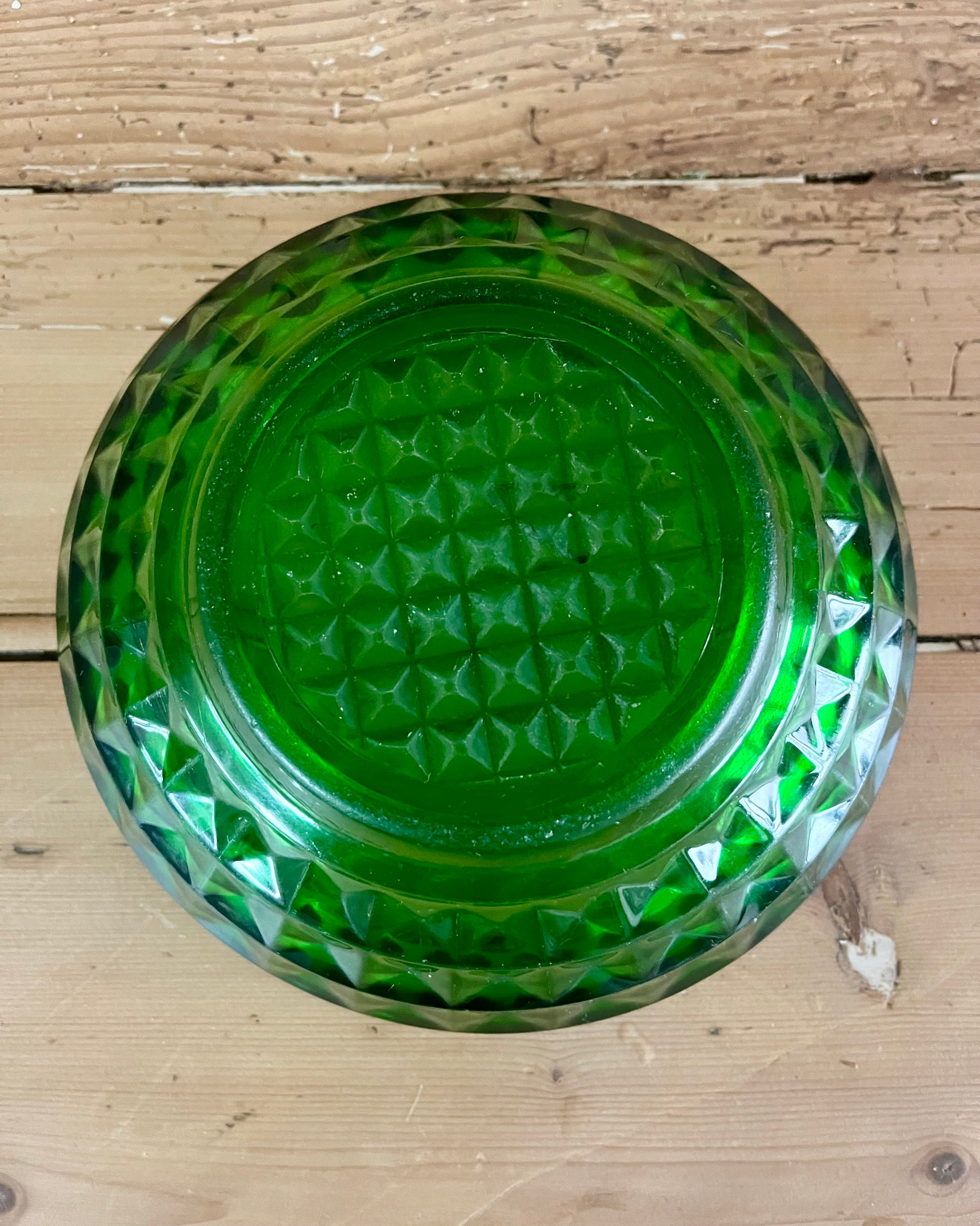 Saladier en verre vert