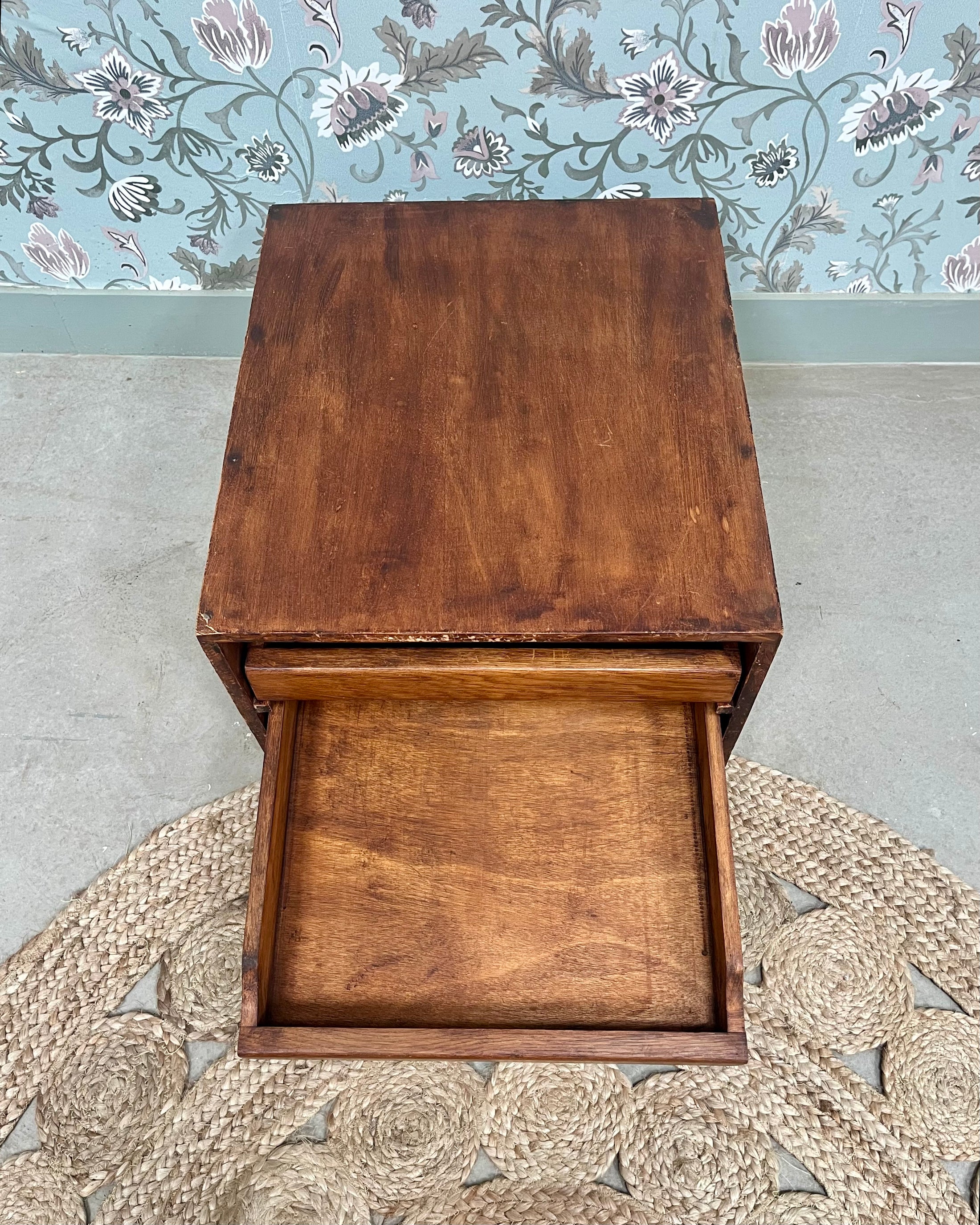 Boîte de rangement bois 70s