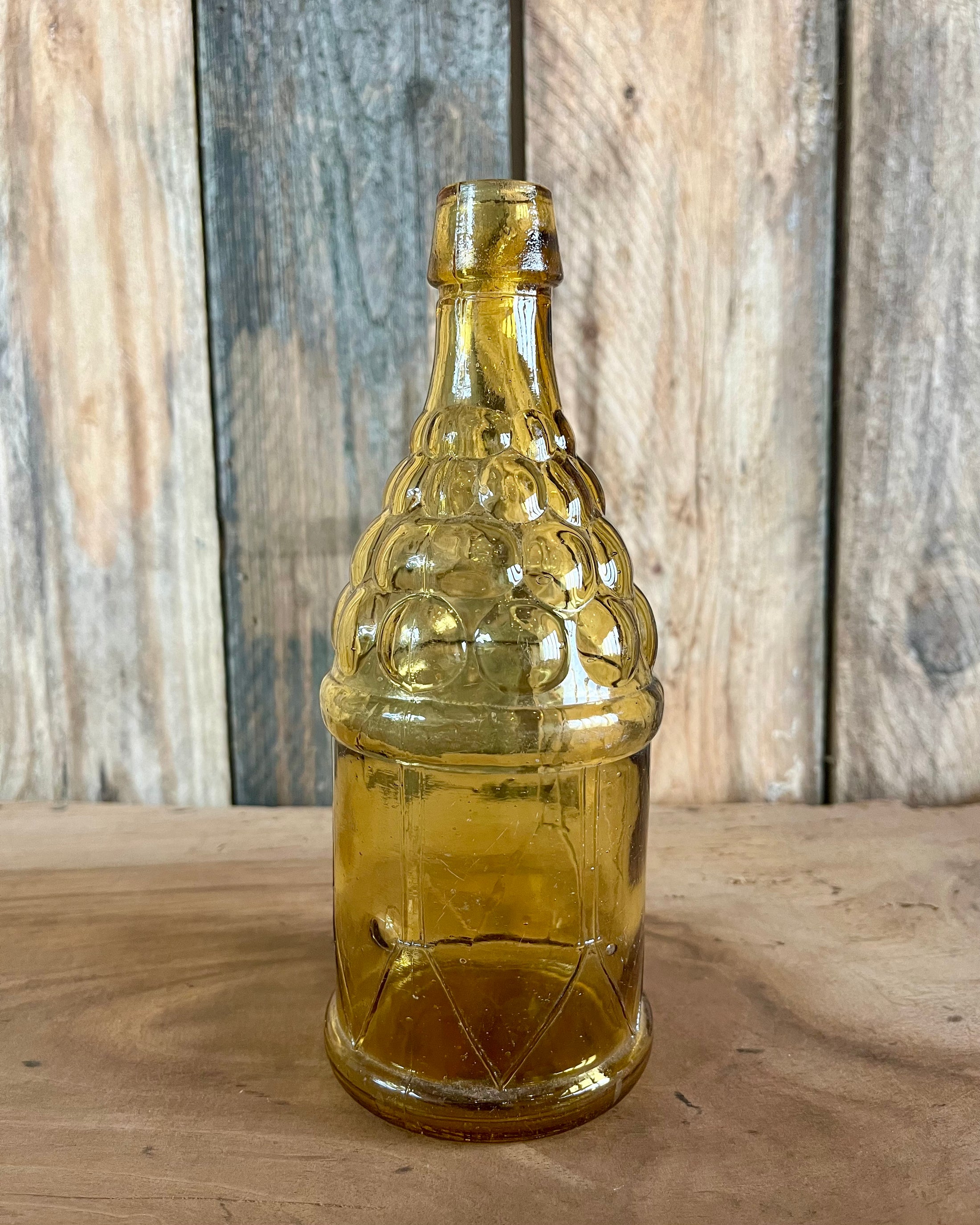 Bouteille en verre jaune