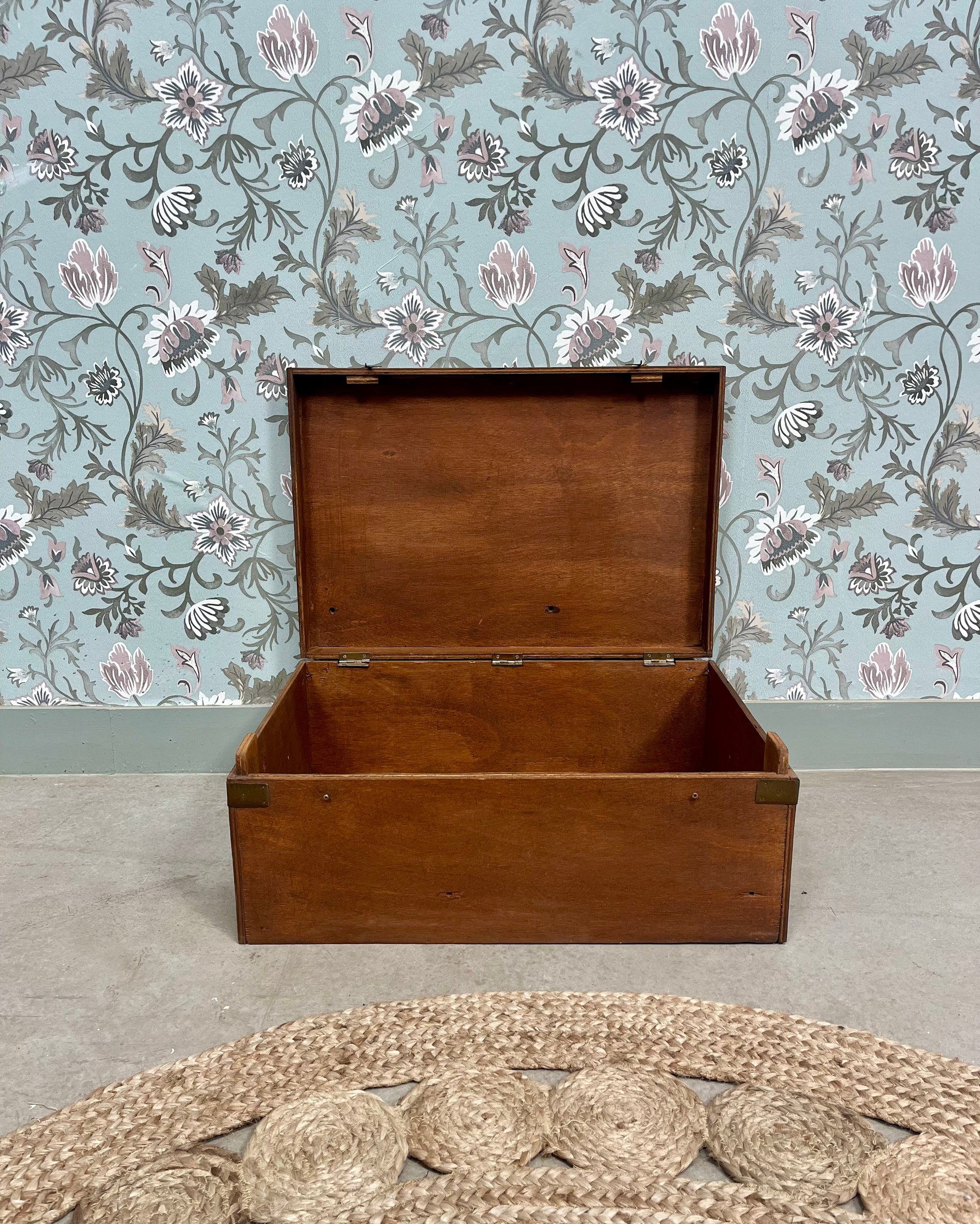 Boîte de rangement bois 70s