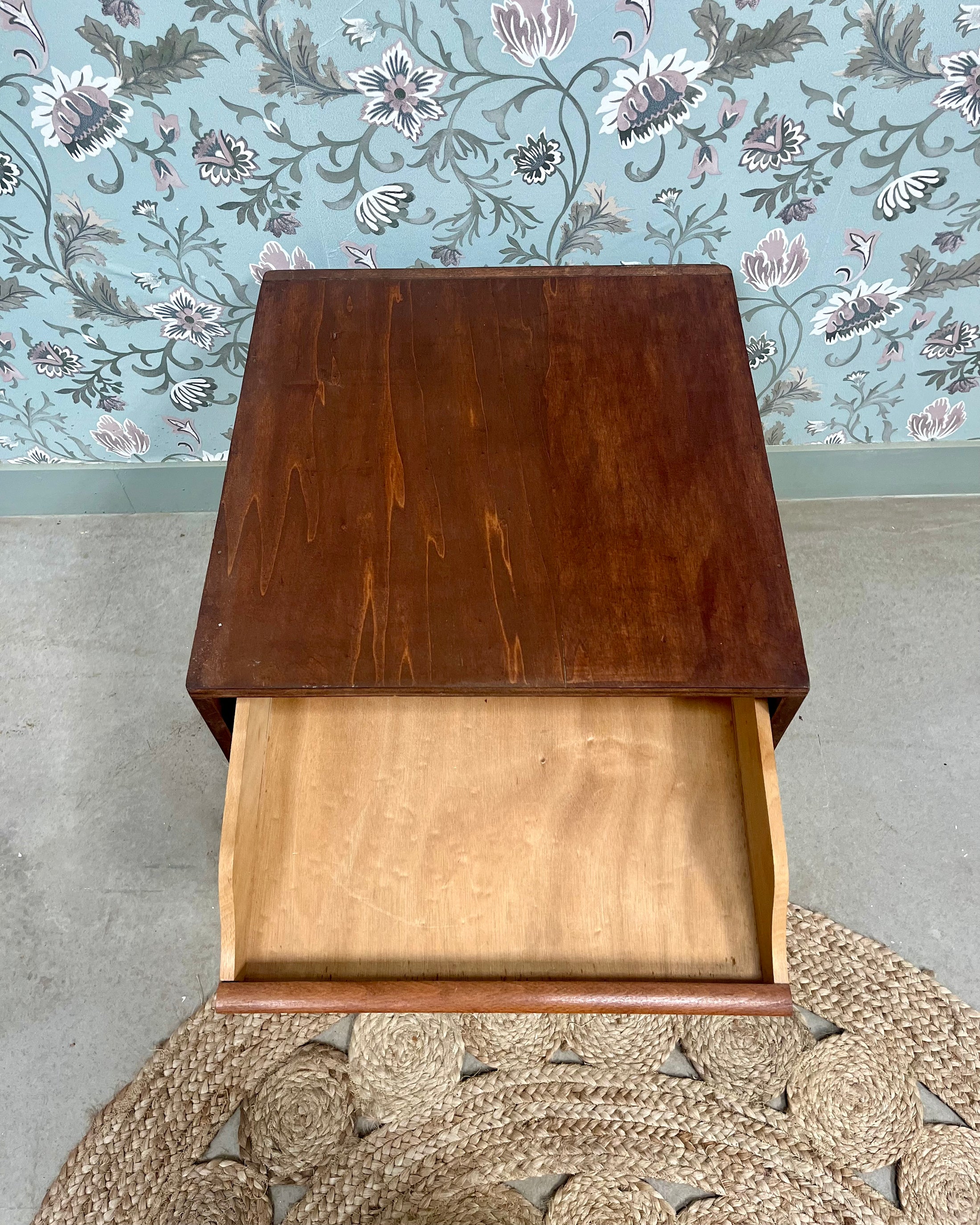 Boîte de rangement bois 70s